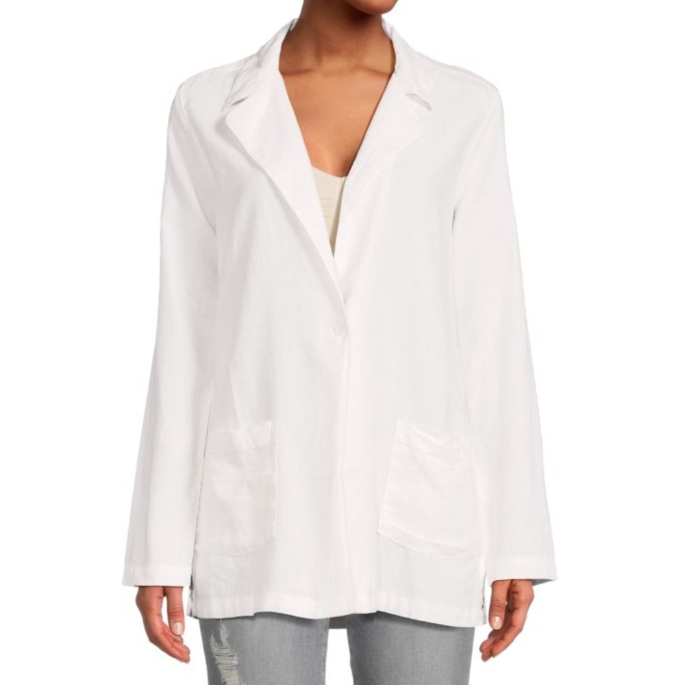 WeWoreWhat Classic Linen White Blazer